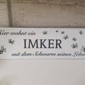 Dekoschild “Imker mit Schwarm”