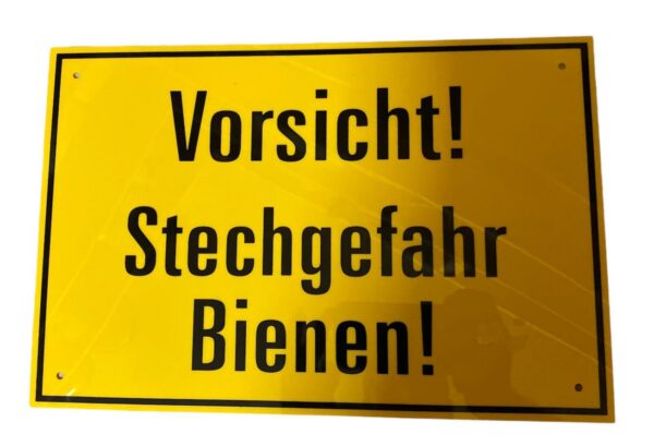 Schild Vorsicht Stechgefahr Bienen