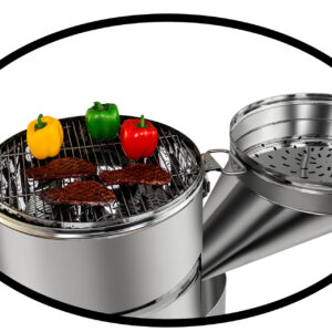 RuBee® Imkergrill in Smokerform aus Edelstahl