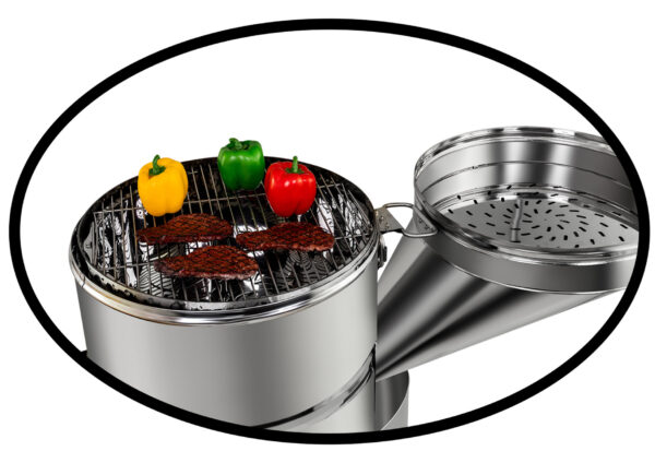 RuBee® Imkergrill in Smokerform aus Edelstahl – Bild 3