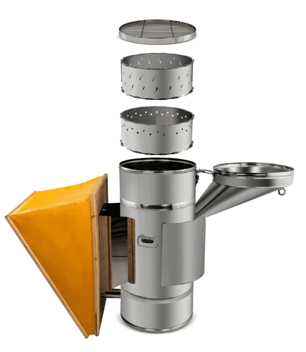 RuBee® Imkergrill in Smokerform aus Edelstahl – Bild 4