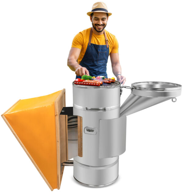 RuBee® Imkergrill in Smokerform aus Edelstahl