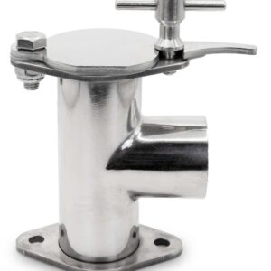 FillOmat Rohrbogen 90° inkl. Quetschhahn Edelstahl